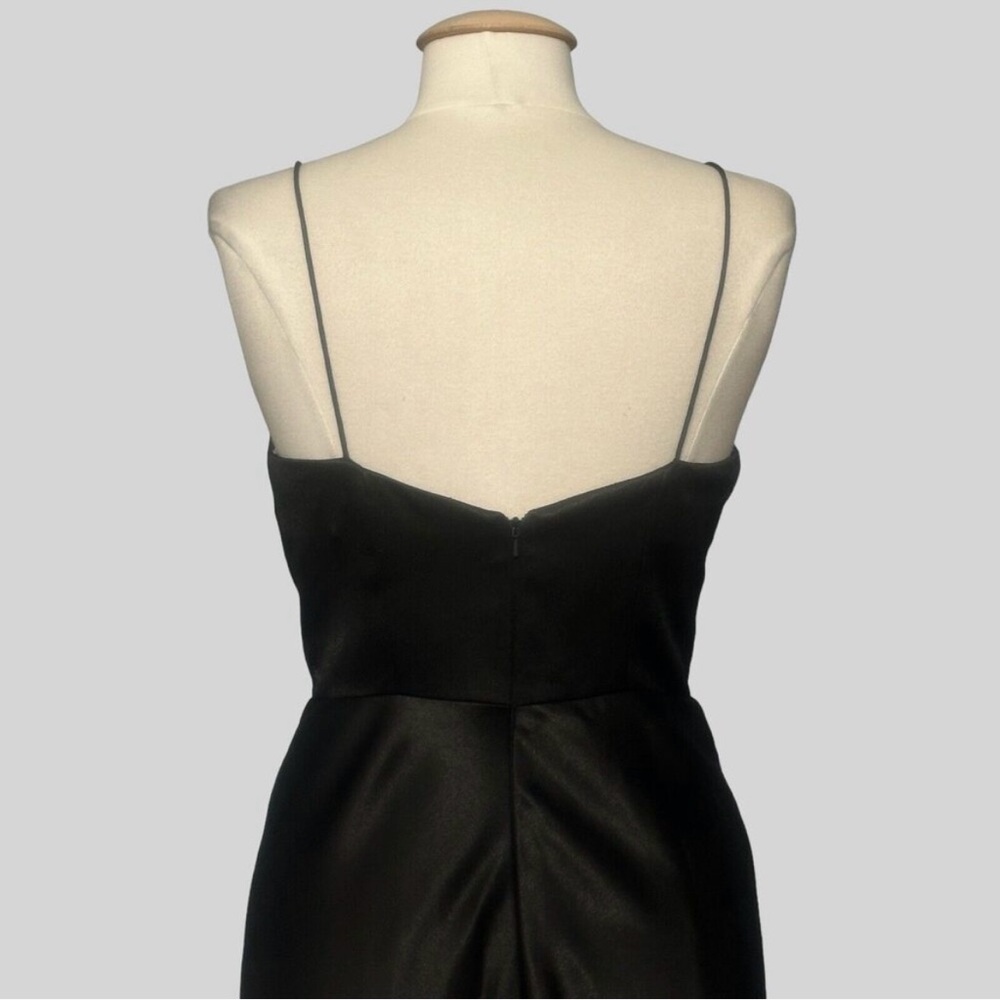 Christina Wu Elegant Black Satin Evening Gown - Picture 5 of 14